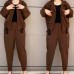 Fashionable Harlan Set for Women, Loose Casual Two-Piece Outfit, Plus Size, Trendy Mom Style