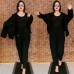 Fashionable Harlan Set for Women, Loose Casual Two-Piece Outfit, Plus Size, Trendy Mom Style