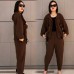 Fashionable Harlan Set for Women, Loose Casual Two-Piece Outfit, Plus Size, Trendy Mom Style