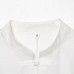 Stand up collar buckle micro transparent short top