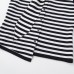 Casual sleeveless bow collar striped knit