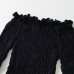 Elegant style one necked honeycomb plaid knitted top