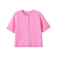 Round neck threaded knitted top Round neck threaded knitted top