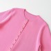Round neck threaded knitted top