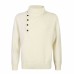 Turn-Down Collar Double-Layered High Neck Long Sleeve Knitwear for Men