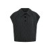 Fried Dough Twists Versatile Solid Short Sleeve Knit
