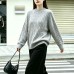 Fried Dough Twists crew neck stripe versatile contrast simple knit