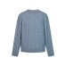 Fried Dough Twists crew neck stripe versatile contrast simple knit