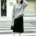 Fried Dough Twists crew neck stripe versatile contrast simple knit