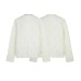 Round neck woven Fried Dough Twists versatile contrast simple knitwear