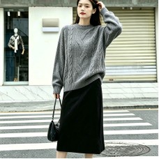 Fried Dough Twists Stripe Versatile Simple Knit