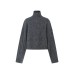 Half high collar Fried Dough Twists versatile plain simple knitwear