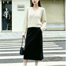 Fried Dough Twists Versatile Solid Simple Knit