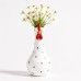 Hand-Painted Rooster Vase Sculpture | Long Neck Cartoon Rooster Decor with Colorful Polka Dots | Waterproof Resin Home Accent