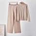 Half zip lapel set for women