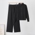 Half zip lapel set for women