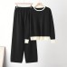 Color blocking round neck two-piece set for women