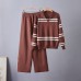 Contrast striped lapel set Contrast striped lapel set