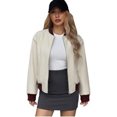 Stand up collar zipper short baseball jersey