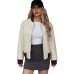 Stand up collar zipper short baseball jersey Stand up collar zipper short baseball jersey