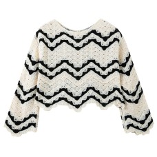 Striped wave hollowed out top