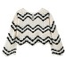 Striped wave hollowed out top