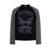 Striped splicing color blocking plug-in long sleeve