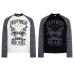Striped splicing color blocking plug-in long sleeve