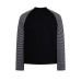 Striped splicing color blocking plug-in long sleeve