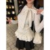 Chiffon Polka Dot Tie-Front Ruffle Inner Top for Women