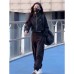 Casual Sportswear Set for Women, Fashionable and Loose Running Outfit Two-Piece Set