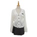 Round neck long sleeved hollow top