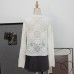 Round neck long sleeved hollow top
