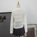Round neck hollowed out long sleeved top