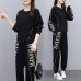 Casual Set Fashion Plus Size Women's Loose Long Sleeve Slim Two-Piece Set Trendy