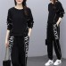Casual Set Fashion Plus Size Women's Loose Long Sleeve Slim Two-Piece Set Trendy