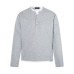 Retro Fake Two Henley Collar Long Sleeve