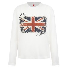 Retro waffle round neck long sleeved top