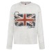 Retro waffle round neck long sleeved top