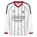 Color blocked V-neck football style long sleeved jersey