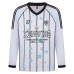 Color blocked V-neck football style long sleeved jersey