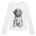 White polka dot shoulder long sleeved women