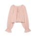 Round neck lace up top