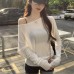 White Long Sleeve Batwing Asymmetrical Neck Loose Fit Lightweight Women's Sun Protection Top White Long Sleeve Batwing Asymmetrical Neck Loose Fit Lightweight Women's Sun Protection Top