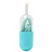 Collapsible Silicone Foldable Reusable Straw with Carrying Case and Cleaning Brush Travel Home, Office Drink Kitchen Accessories