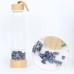 Natural Crystal Quartz Water Bottle Gemstone Glass Elixir Water Bottle Point Gravel Irregular Stone Cup  Christmas Holiday gift