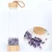 Natural Crystal Quartz Water Bottle Gemstone Glass Elixir Water Bottle Point Gravel Irregular Stone Cup  Christmas Holiday gift